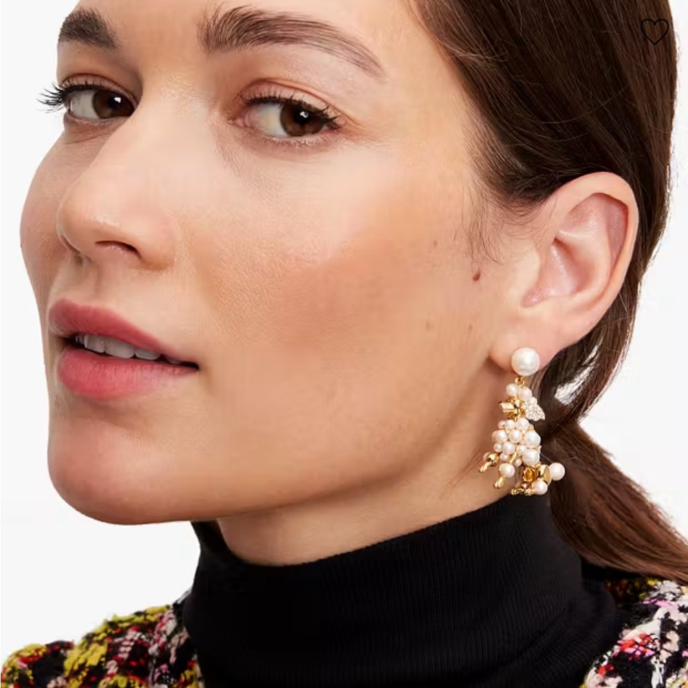 NWT Kate Spade Poodles & Poms Statement Drop Earrings - Picture 3 of 4
